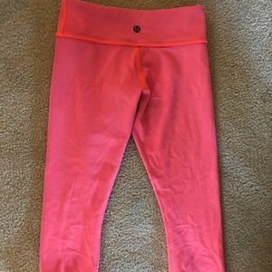 Orange Lululemon workout pants leggings Sz 4